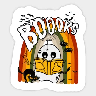 Halloween Cute Booooks Ghost Sticker